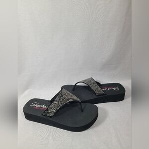 Skechers yoga foam Vinyasa Stone Candy Thong Sandal Women's Size 10